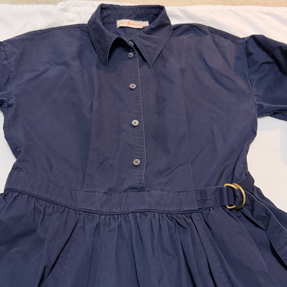 Tory Burch  Navy Midi Flare Dress Cotton size 8 - Picture 3 of 12